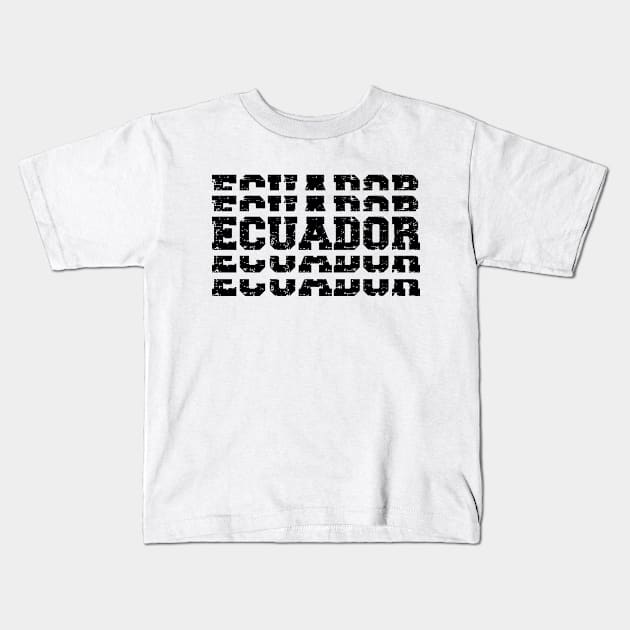 Ecuador Stacked Vintage Kids T-Shirt by silentboy